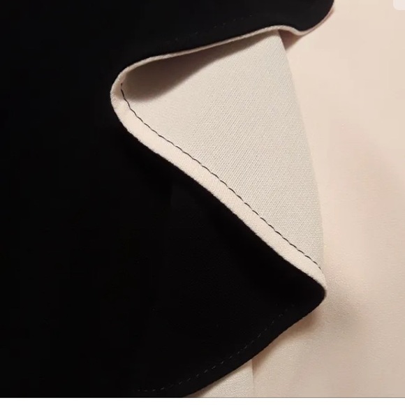 NWT Basler Ruffle Trim Sheath Dress Black/Pink Size 40 (US 8) - Picture 3 of 3